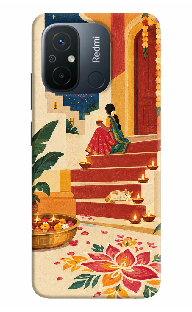 Diwali Rangoli Redmi 12C Back Cover