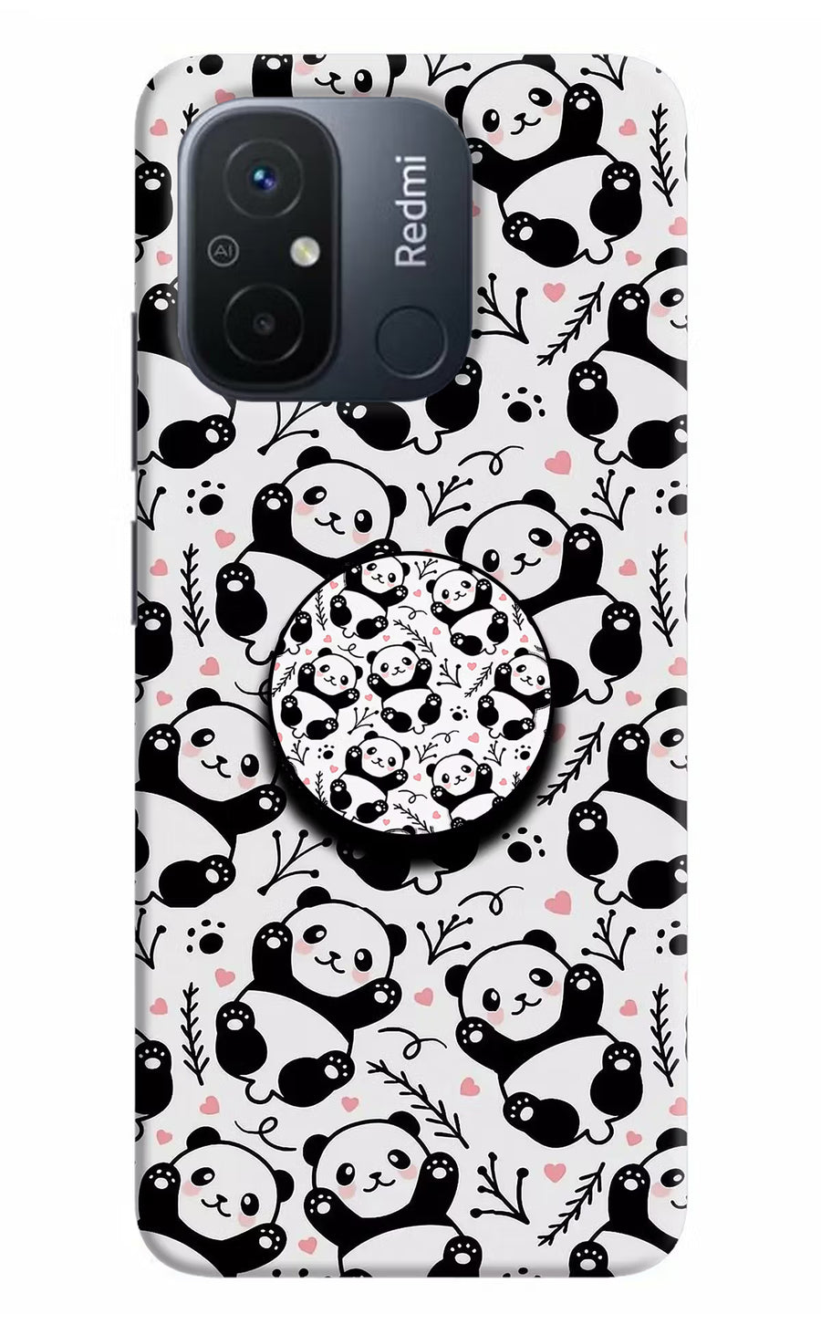 Cute Panda Redmi 12C Pop Case, Hard case
