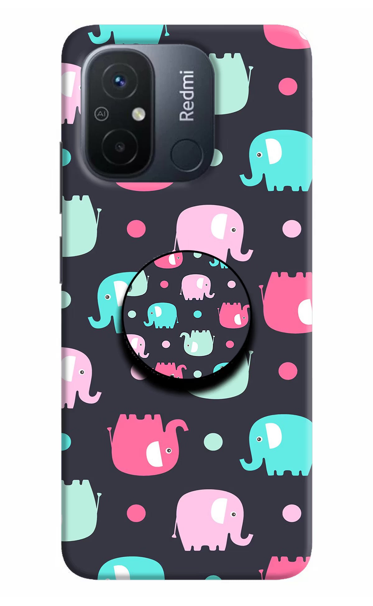 Baby Elephants Redmi 12C Pop Case by Casekaro