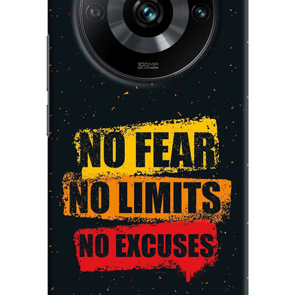 No Fear No Limits No Excuse Realme 11 Pro/Pro+ 5G Hard Case Back Cover by Casekaro