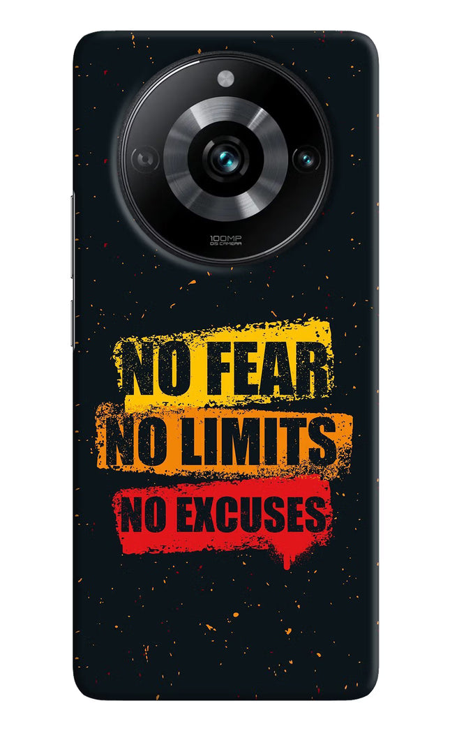 No Fear No Limits No Excuse Realme 11 Pro/Pro+ 5G Hard Case Back Cover by Casekaro