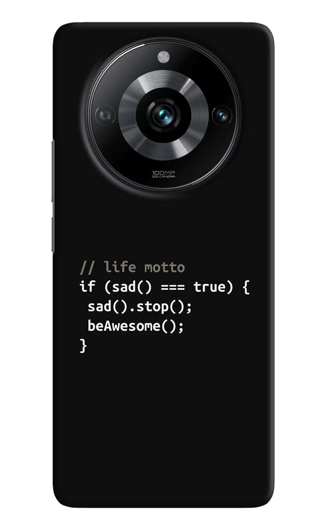 Life Motto Code Realme 11 Pro/Pro+ 5G Hard Case Back Cover by Casekaro