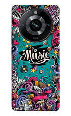 Music Graffiti Realme 11 Pro/Pro+ 5G Hard Case Back Cover by Casekaro