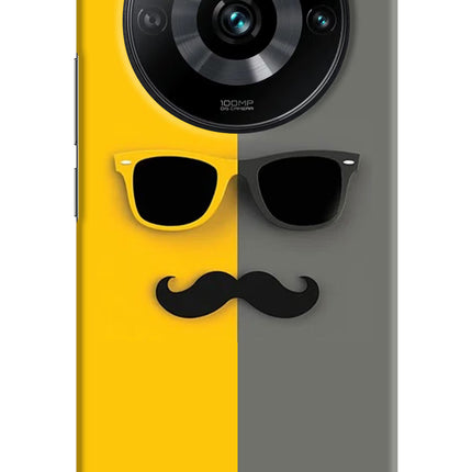 Sunglasses with Mustache Realme 11 Pro/Pro+ 5G Hard Case Back Cover by Casekaro