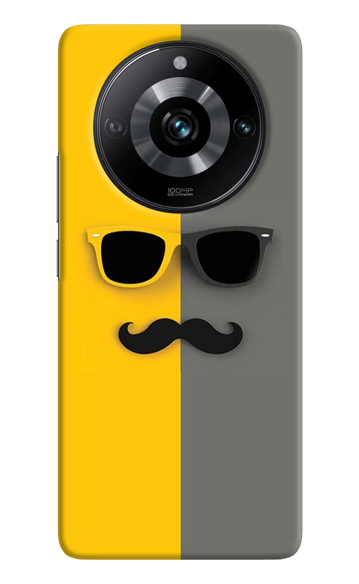 Sunglasses with Mustache Realme 11 Pro/Pro+ 5G Hard Case Back Cover by Casekaro