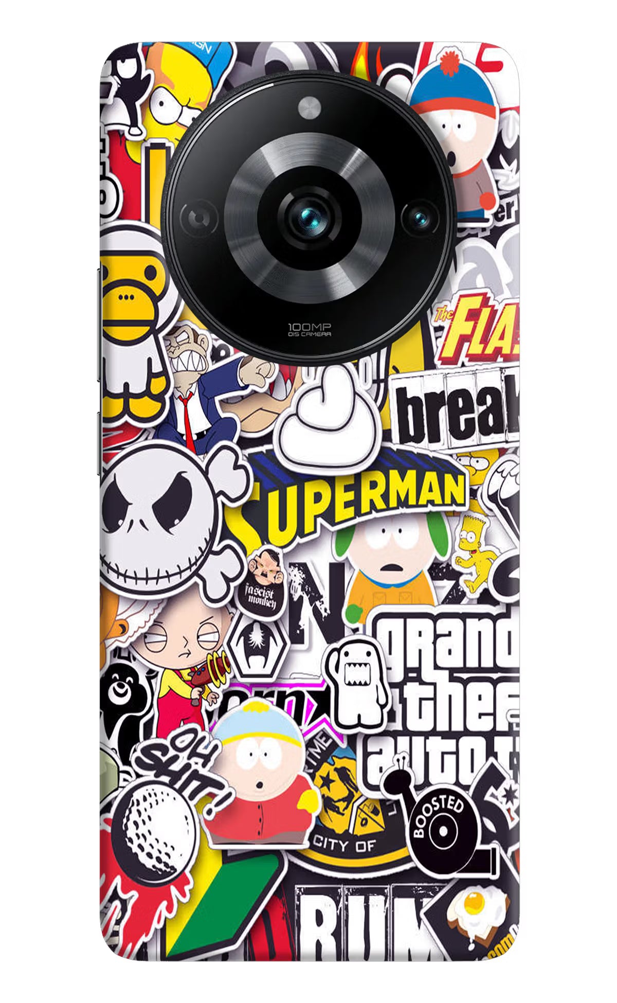 Sticker Bomb Realme 11 Pro/Pro+ 5G Hard Case Back Cover by Casekaro