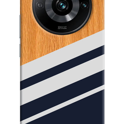 Blue and white wooden Realme 11 Pro/Pro+ 5G Hard Case Back Cover by Casekaro