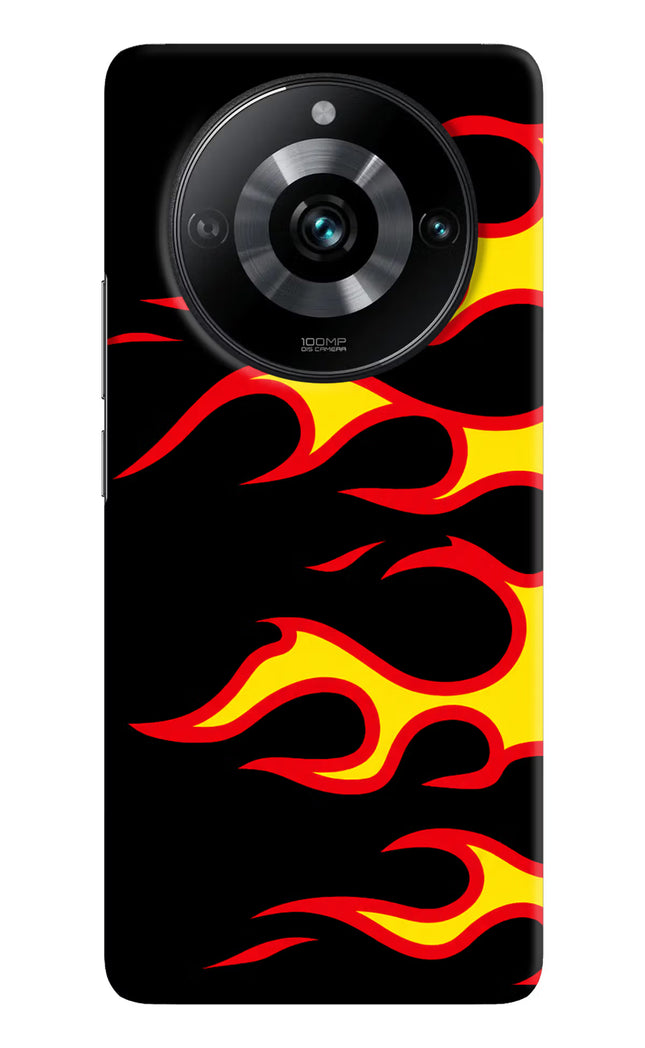 Side Sweep Flames Realme 11 Pro/Pro+ 5G Hard Case Back Cover by Casekaro