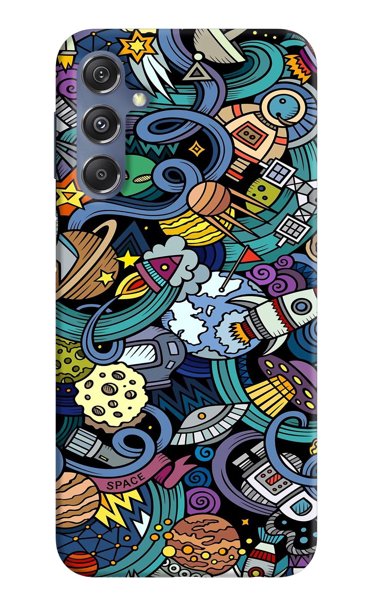Space Abstract Samsung M34 5G/F34 5G Hard Case Back Cover by Casekaro