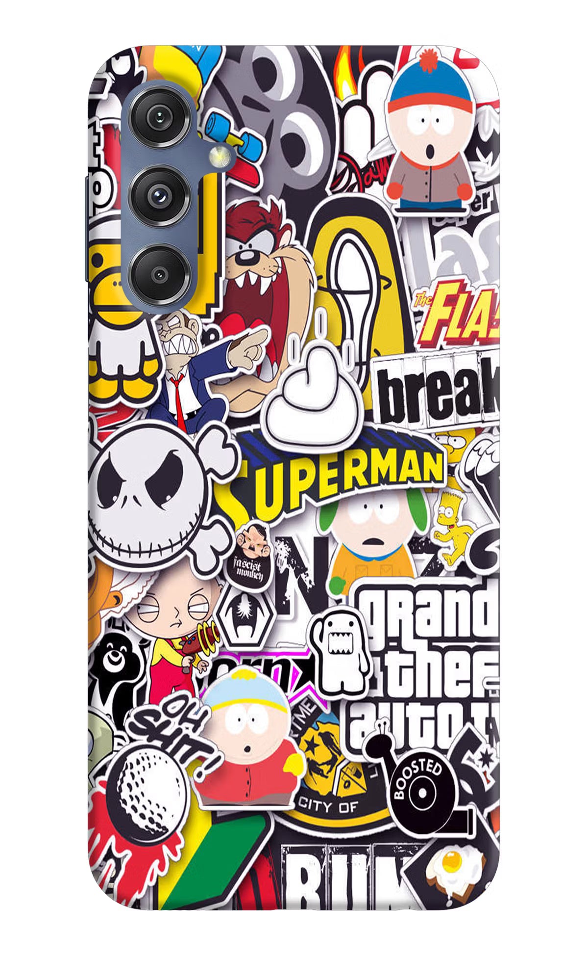 Sticker Bomb Samsung M34 5G/F34 5G Hard Case Back Cover by Casekaro