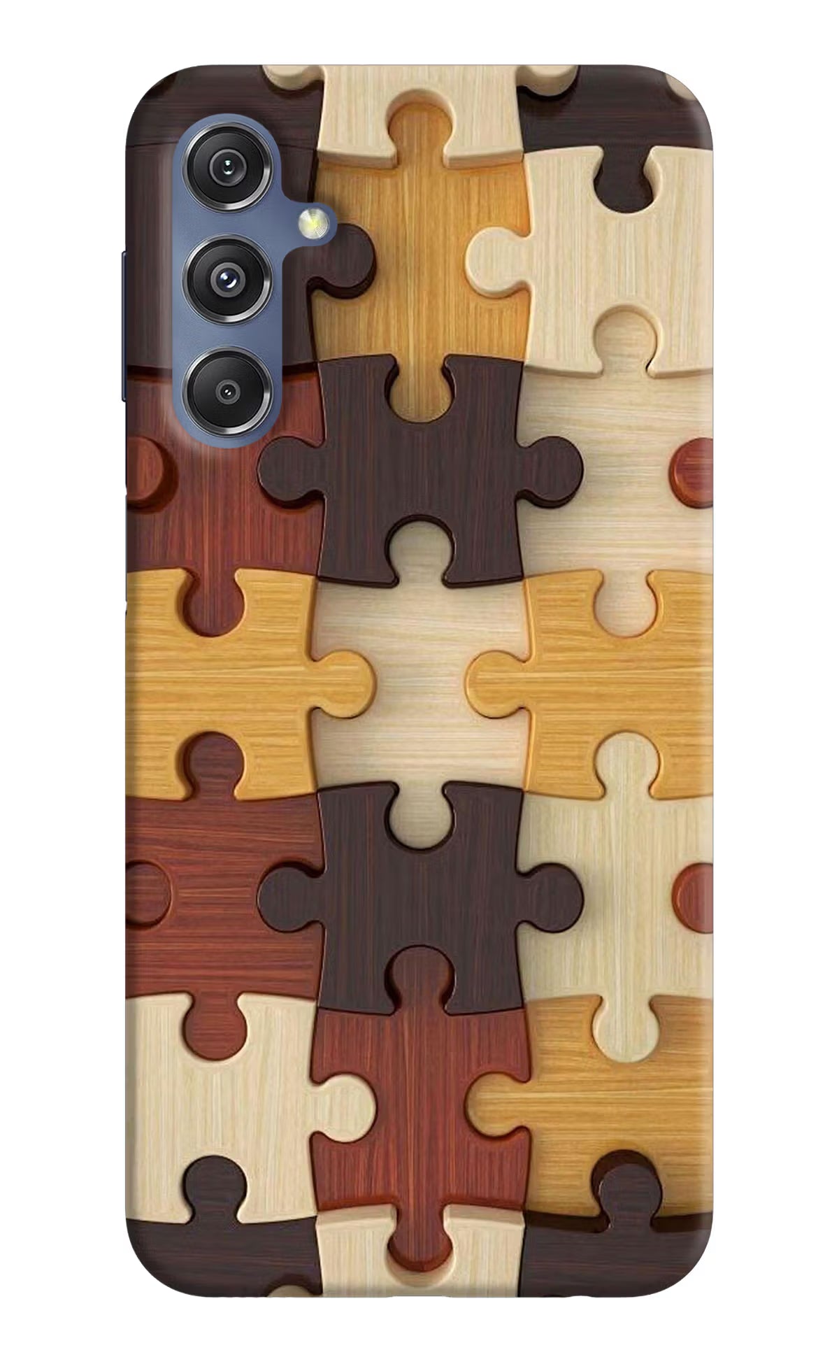 Wooden Puzzle Samsung M34 5G/F34 5G Hard Case Back Cover by Casekaro