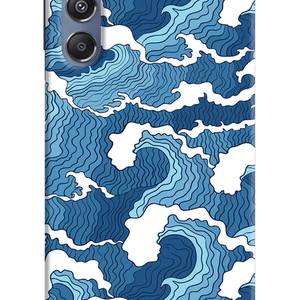 Blue Waves Samsung M34 5G/F34 5G Hard Case Back Cover by Casekaro