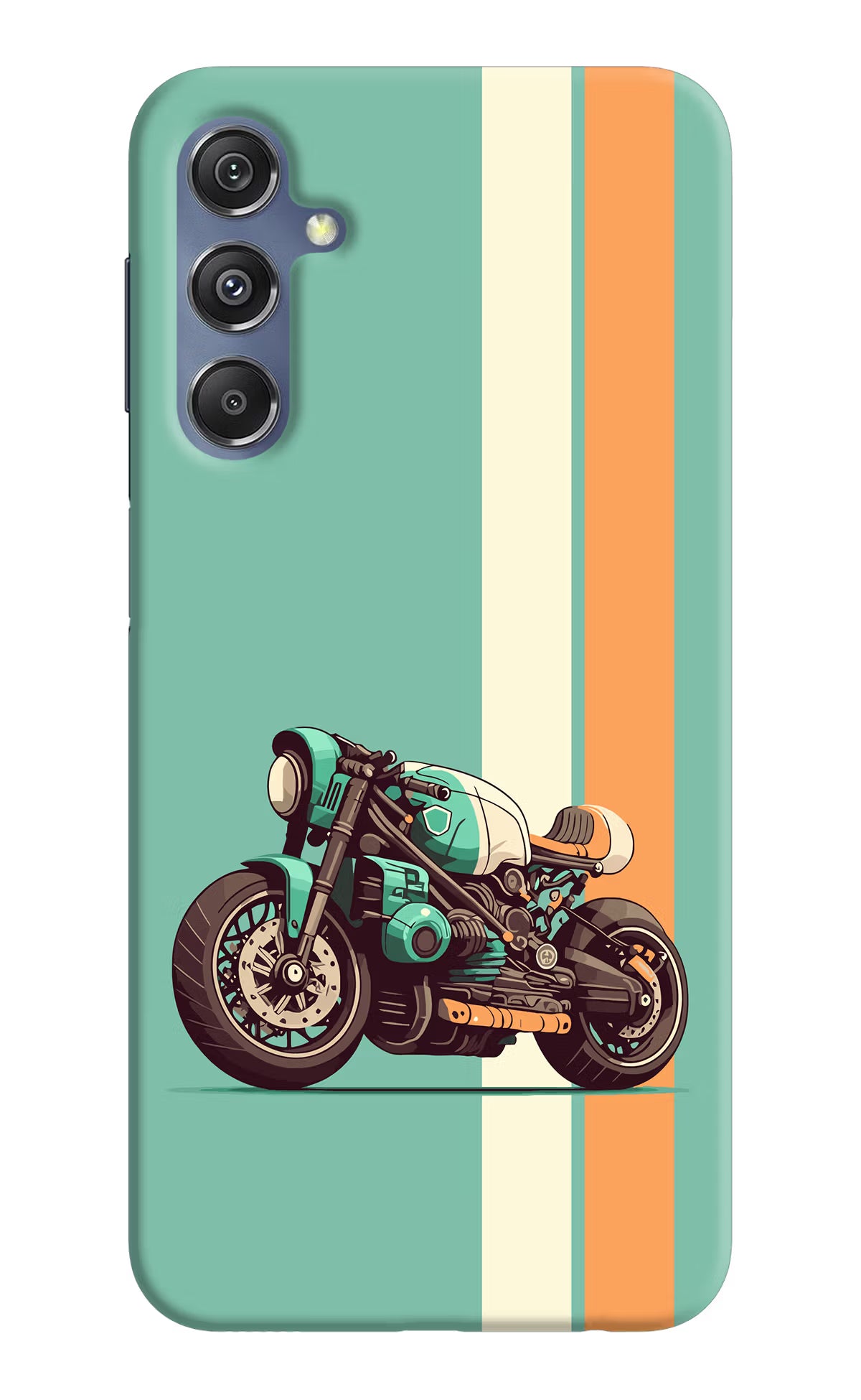 Striped Moto Drift Samsung M34 5G/F34 5G Hard Case Back Cover by Casekaro