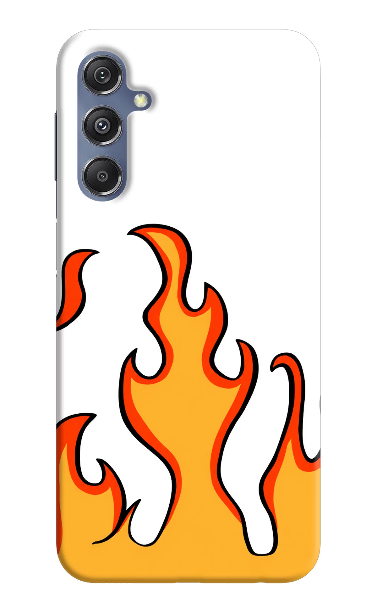 Fired Up – White Samsung M34 5G/F34 5G Hard Case Back Cover by Casekaro