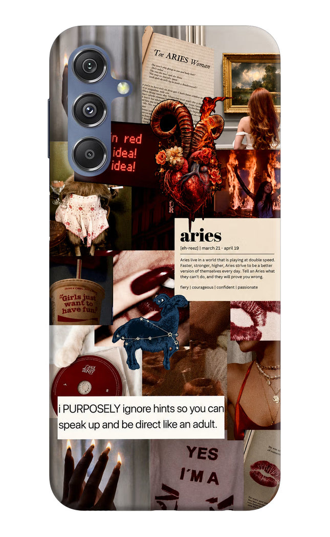 Zodiac Aries Samsung M34 5G/F34 5G Hard Case Back Cover by Casekaro