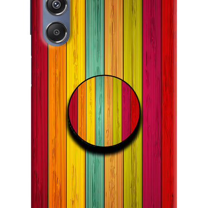 Multicolor Wooden Samsung M34 5G/F34 5G Pop Case by Casekaro