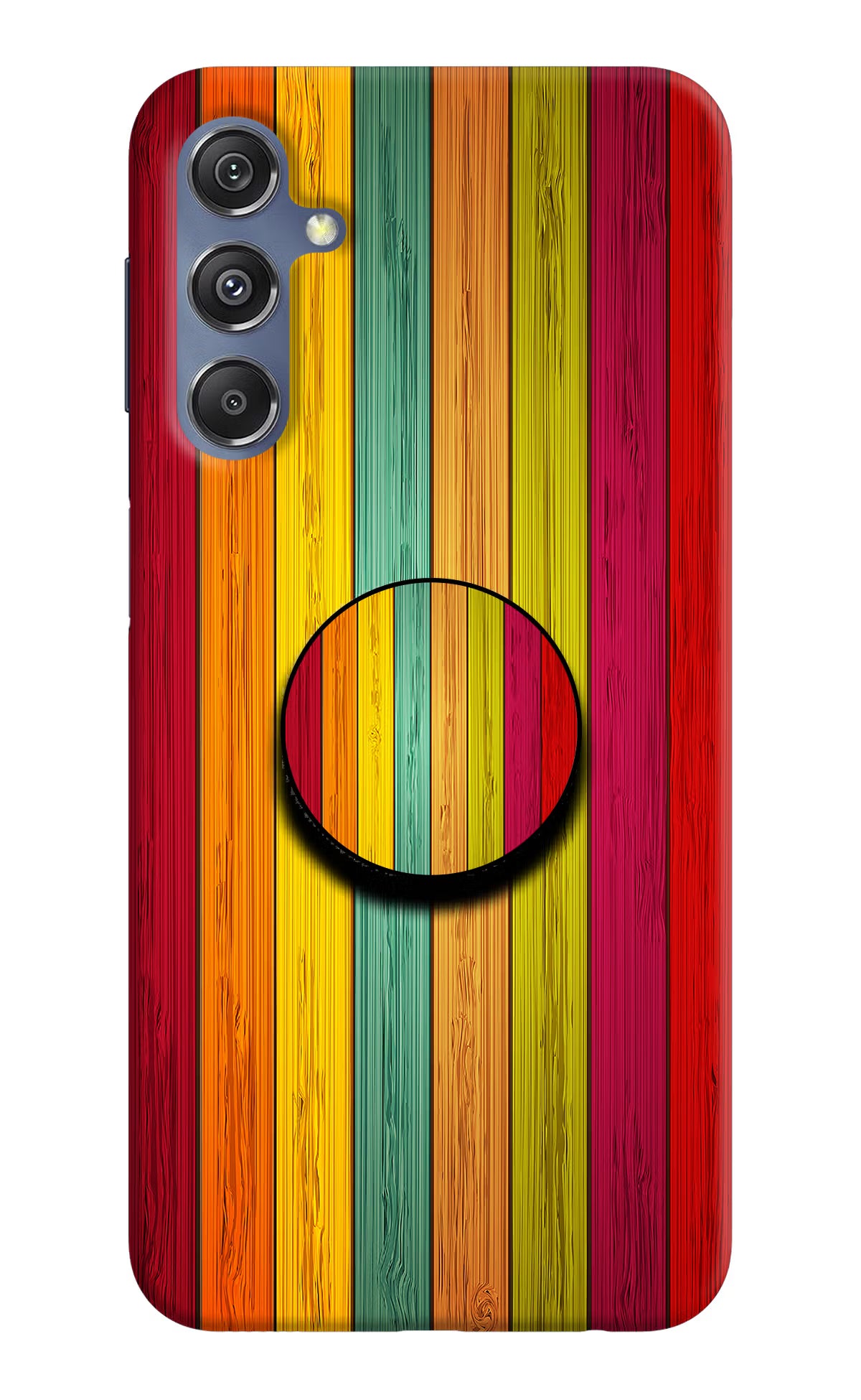 Multicolor Wooden Samsung M34 5G/F34 5G Pop Case by Casekaro