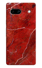 Red Marble Design Google Pixel 7A Hard Case Back Cover by Casekaro