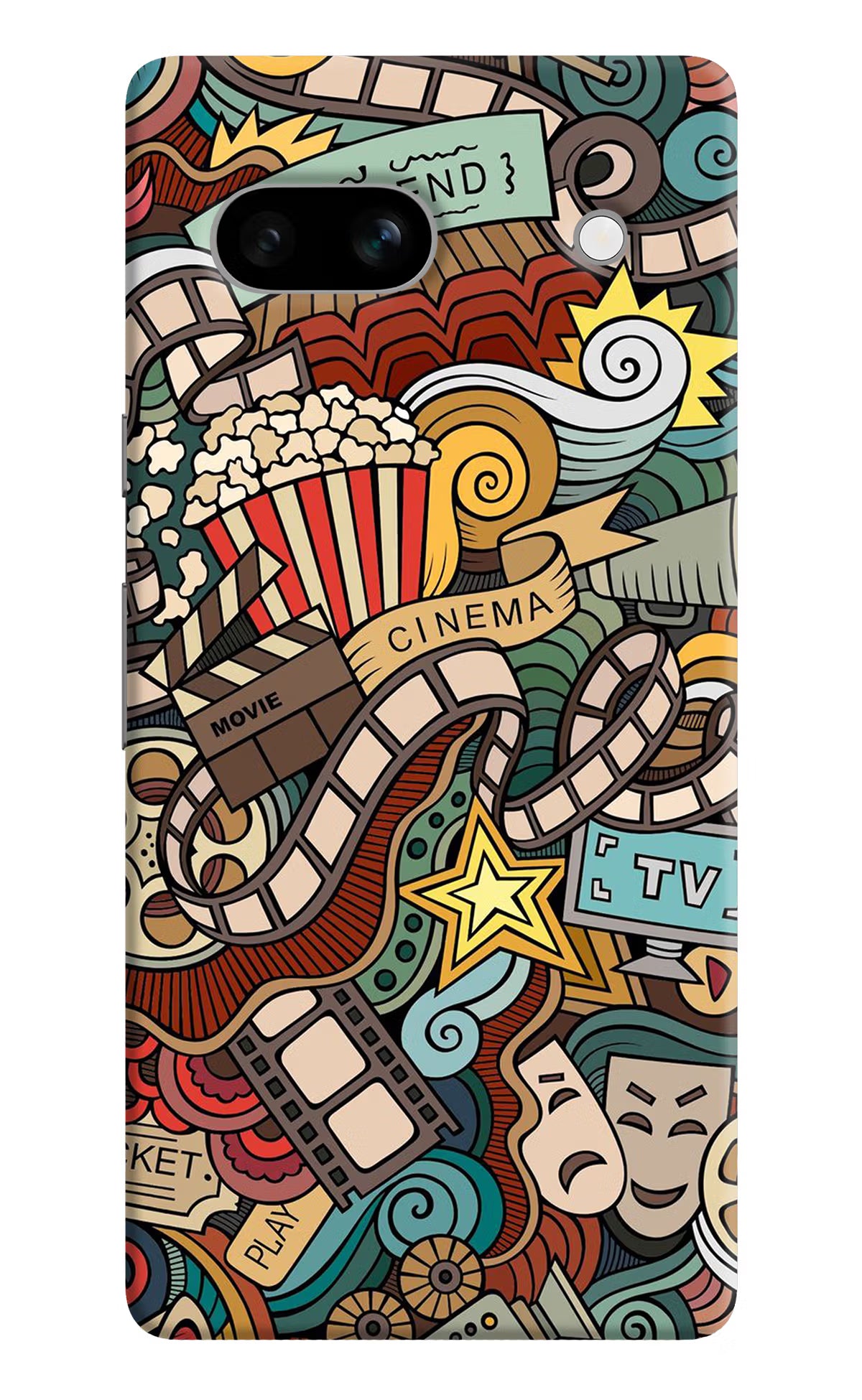 Cinema Abstract Google Pixel 7A Hard Case Back Cover by Casekaro