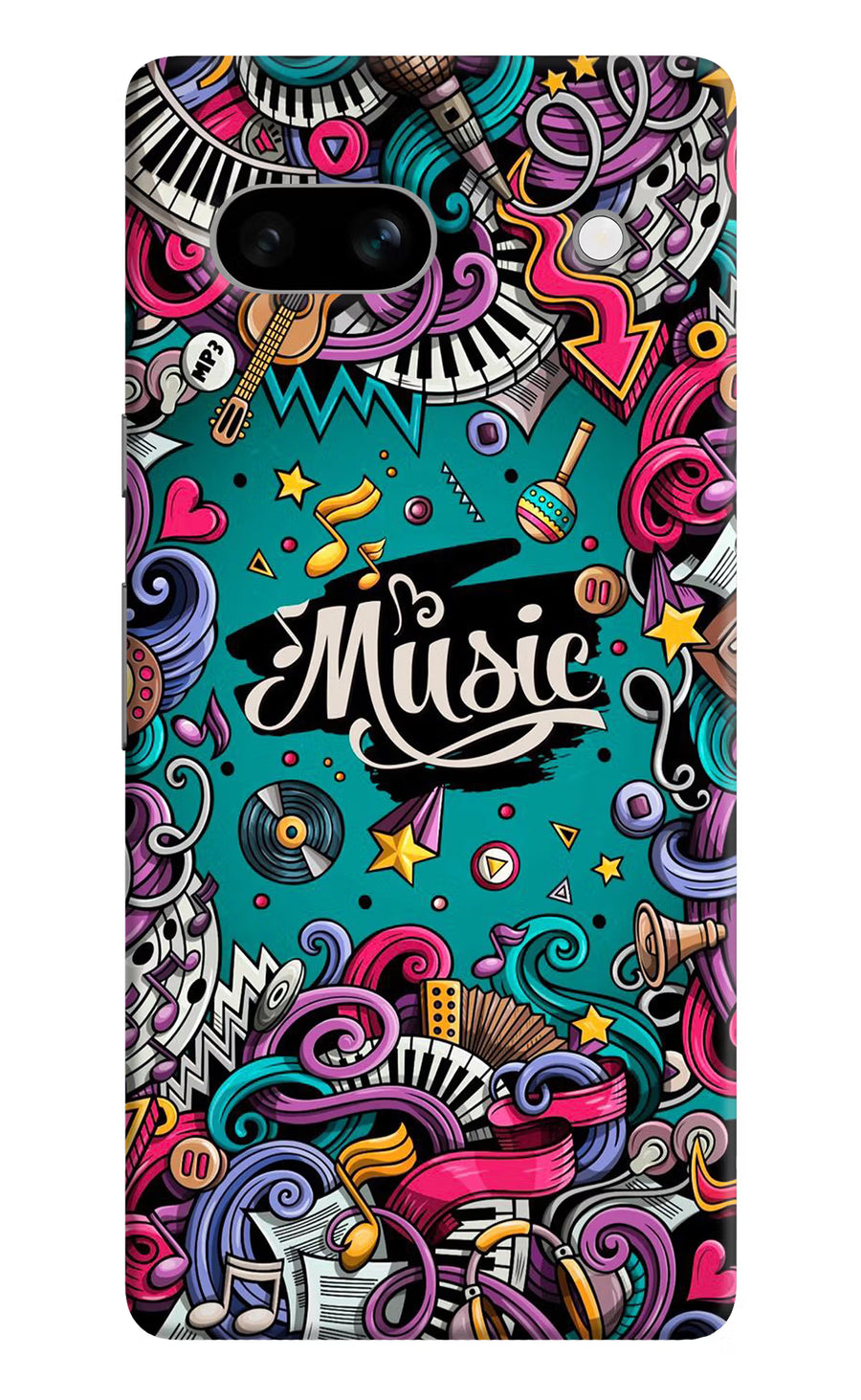 Music Graffiti Google Pixel 7A Back Cover, Hard case
