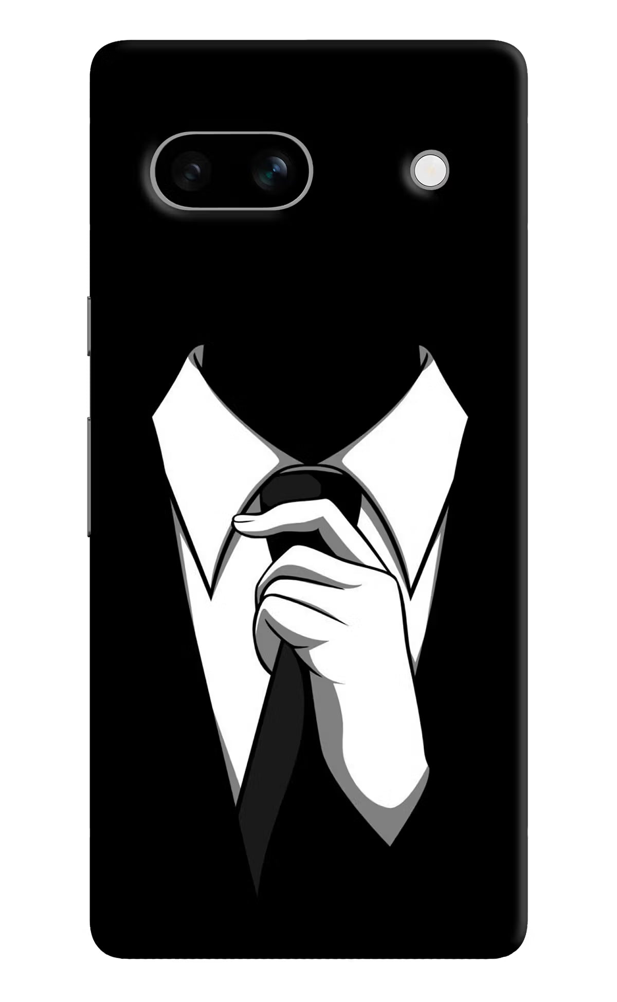 Black Tie Google Pixel 7A Hard Case Back Cover by Casekaro