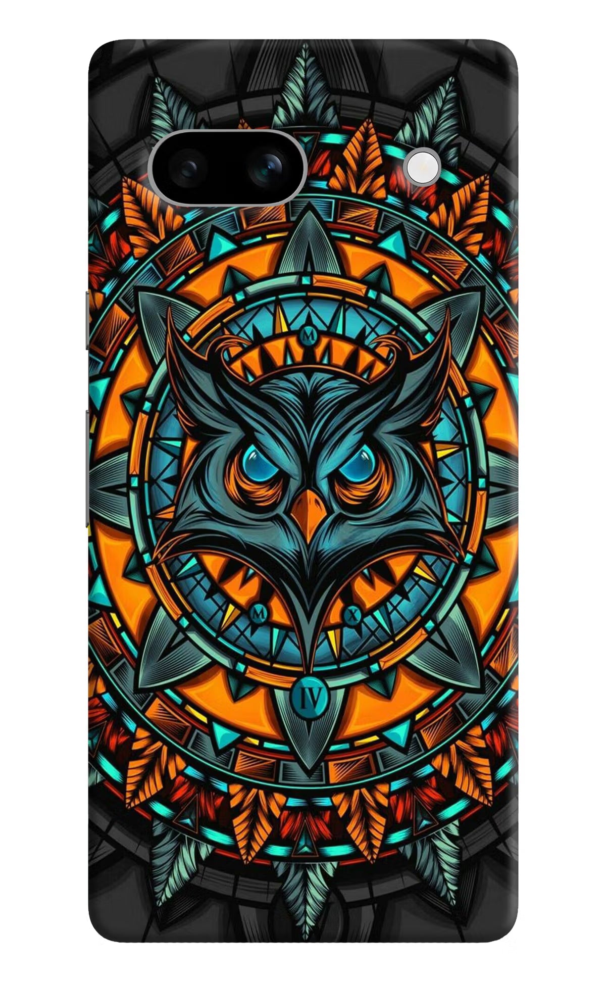 Angry Owl Art Google Pixel 7A Hard Case Back Cover by Casekaro
