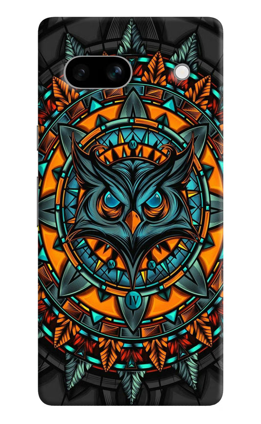 Angry Owl Art Google Pixel 7A Hard Case Back Cover by Casekaro