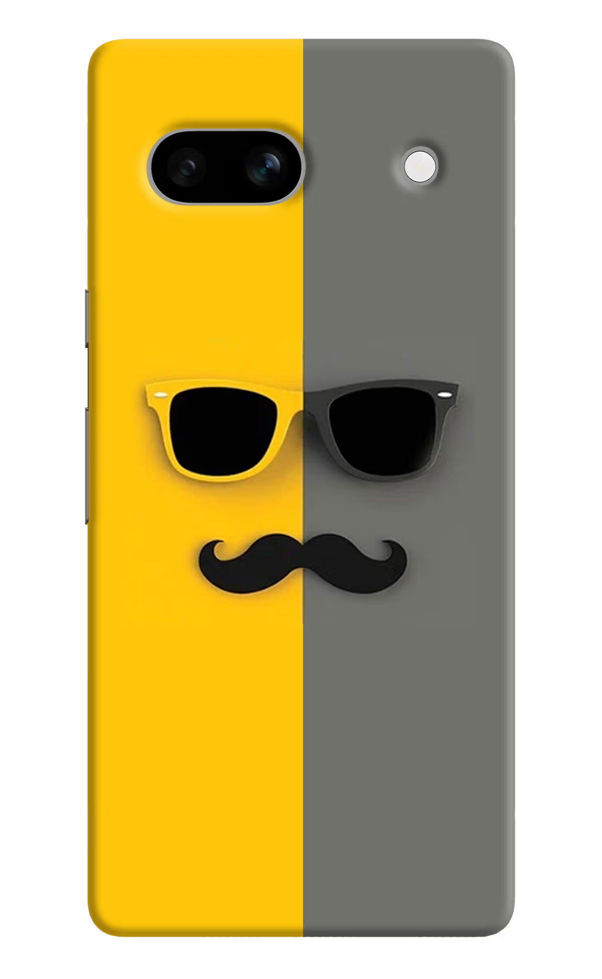 Sunglasses with Mustache Google Pixel 7A Hard Case Back Cover by Casekaro