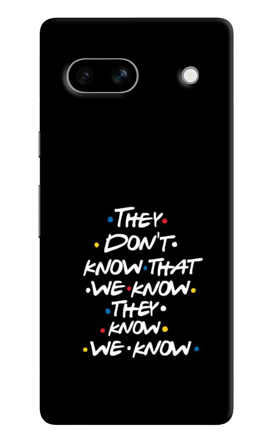 FRIENDS Dialogue Google Pixel 7A Back Cover, Hard case
