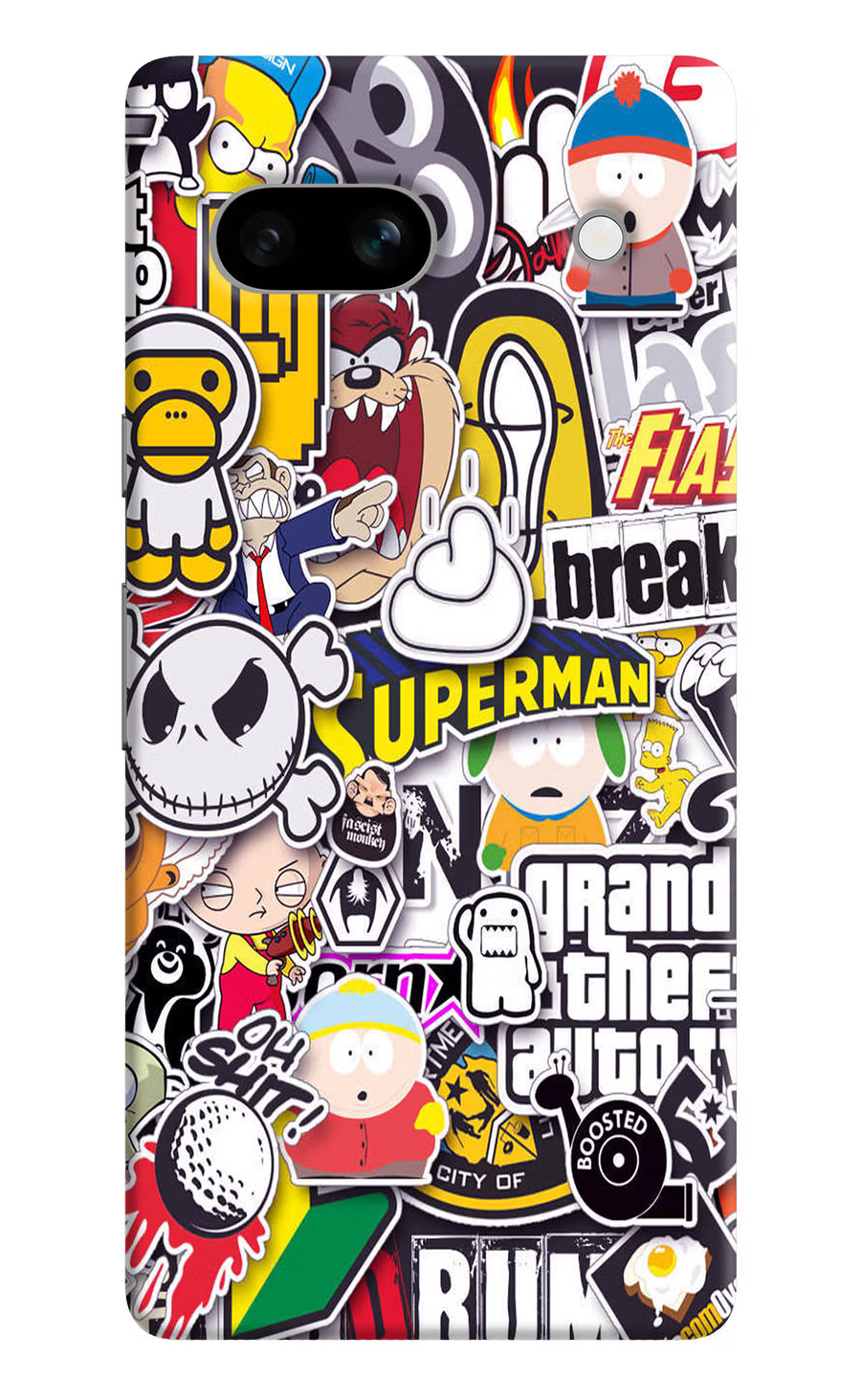 Sticker Bomb Google Pixel 7A Back Cover, Hard case
