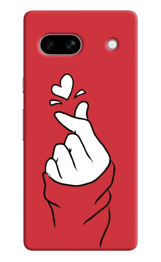 Korean Love Sign Google Pixel 7A Hard Case Back Cover by Casekaro
