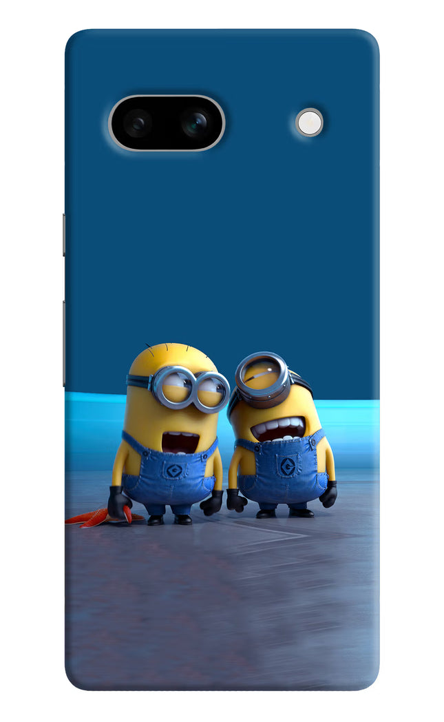Minion Laughing Google Pixel 7A Hard Case Back Cover by Casekaro