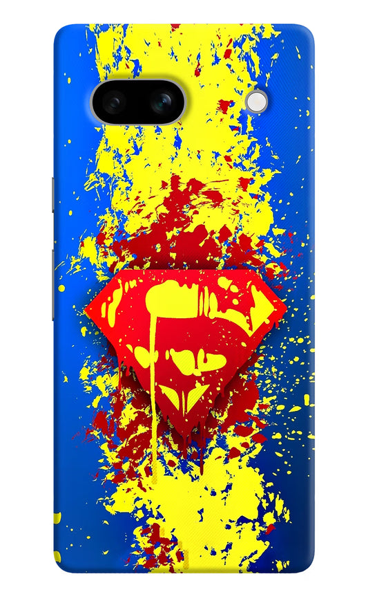 Superman logo Google Pixel 7A Hard Case Back Cover by Casekaro