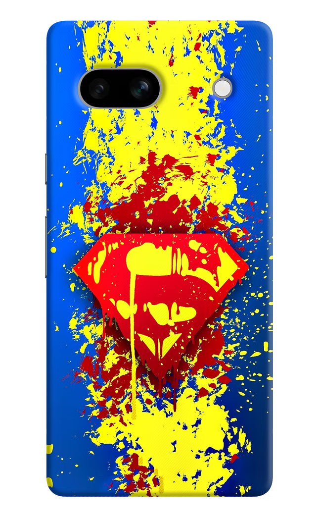Superman logo Google Pixel 7A Hard Case Back Cover by Casekaro