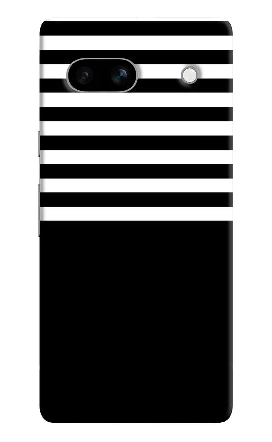 Black and White Print Google Pixel 7A Hard Case Back Cover by Casekaro