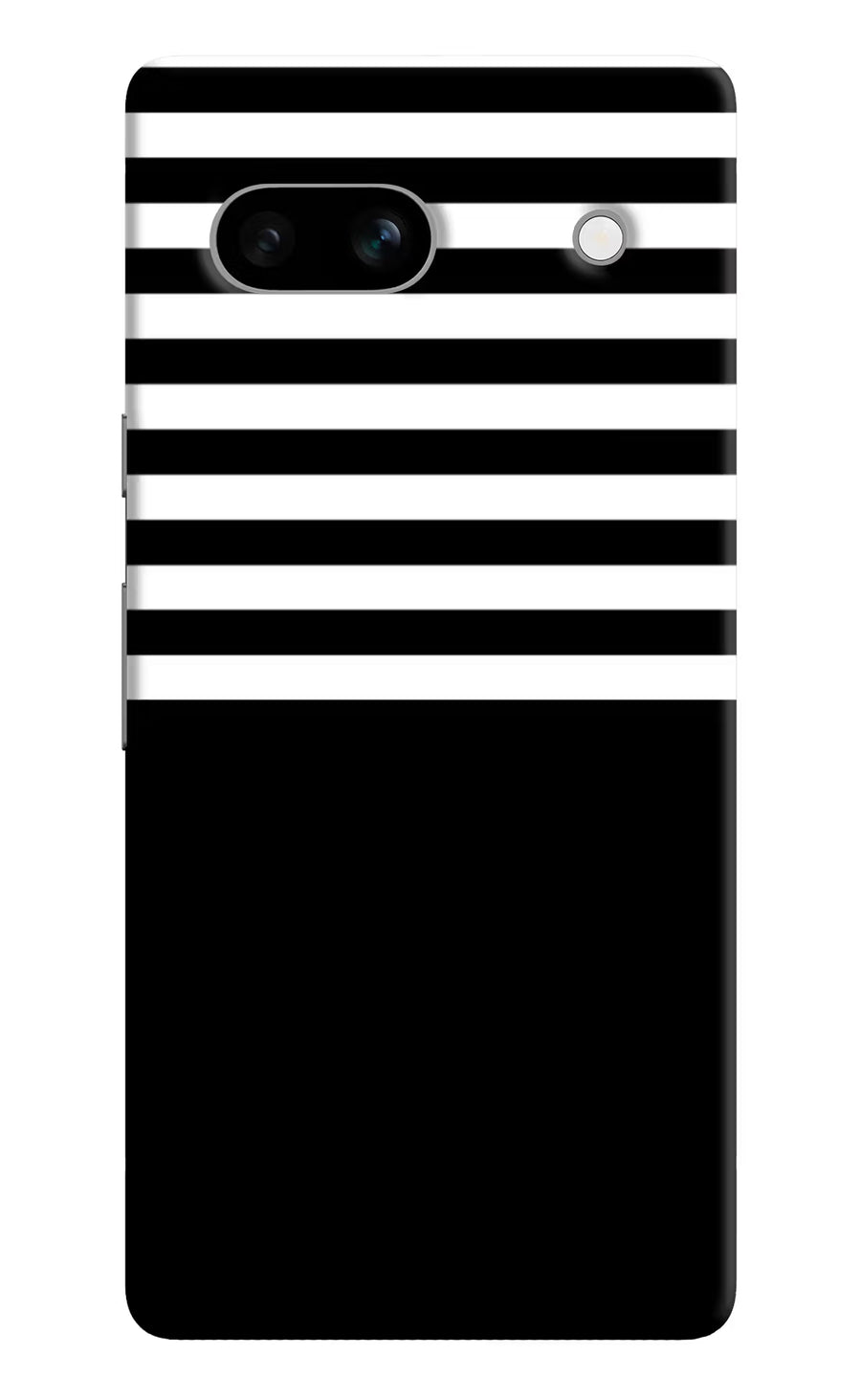 Black and White Print Google Pixel 7A Back Cover, Hard case