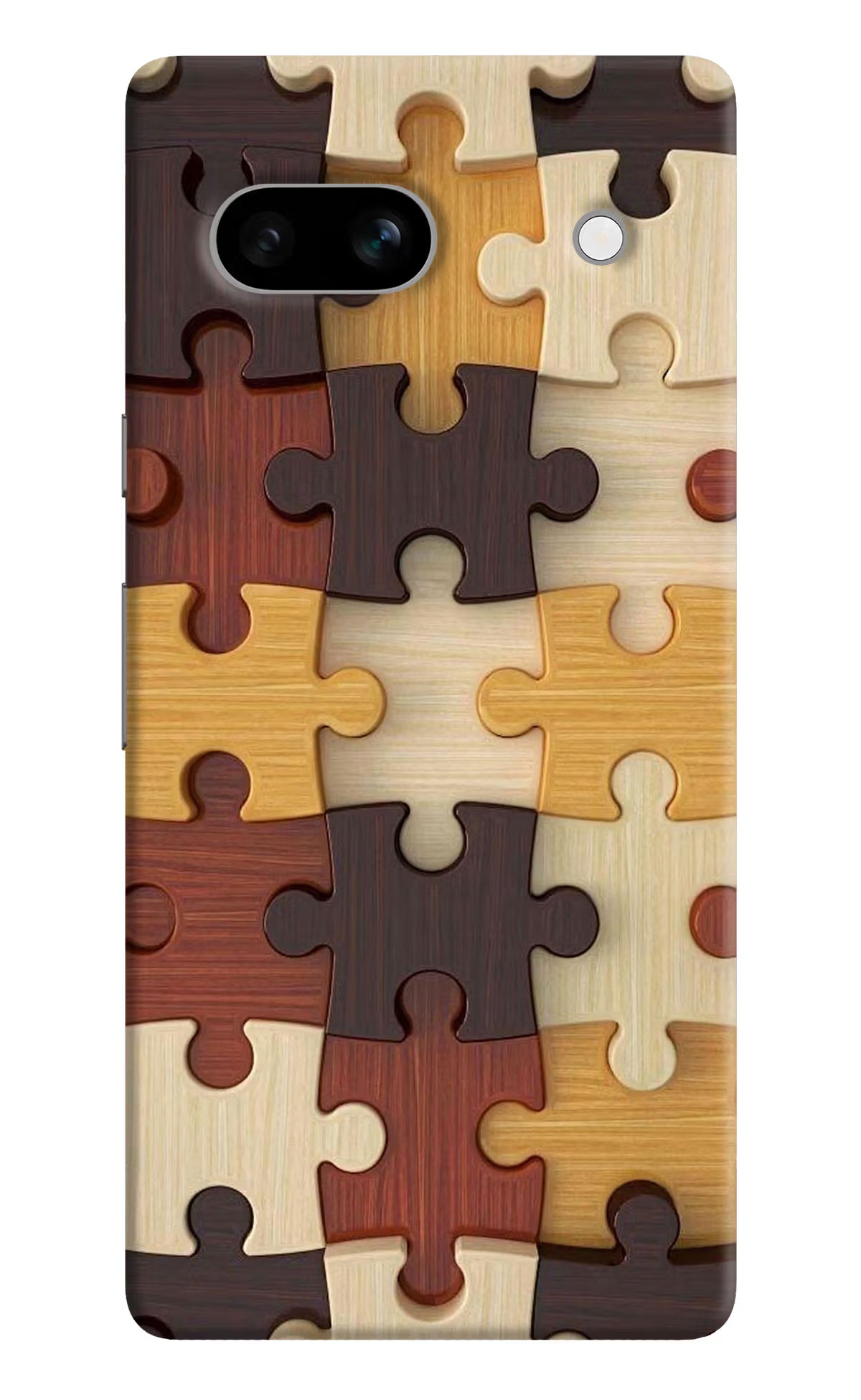 Wooden Puzzle Google Pixel 7A Hard Case Back Cover by Casekaro