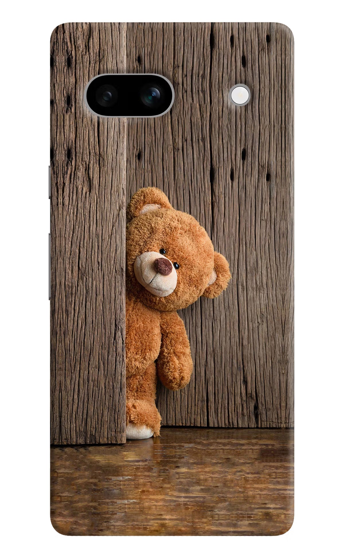 Teddy Wooden Google Pixel 7A Hard Case Back Cover by Casekaro