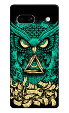 Green Owl Google Pixel 7A Hard Case Back Cover by Casekaro