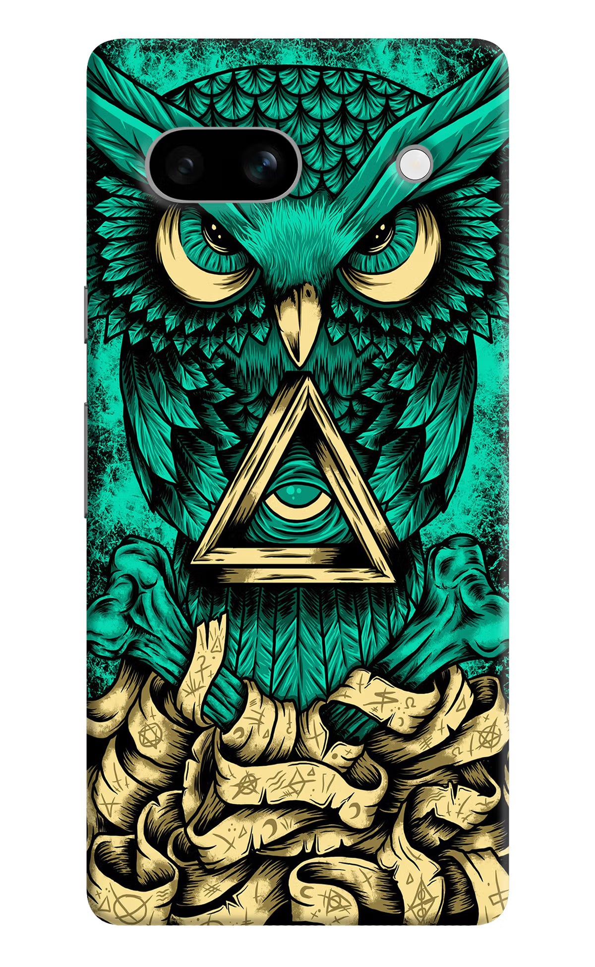 Green Owl Google Pixel 7A Hard Case Back Cover by Casekaro