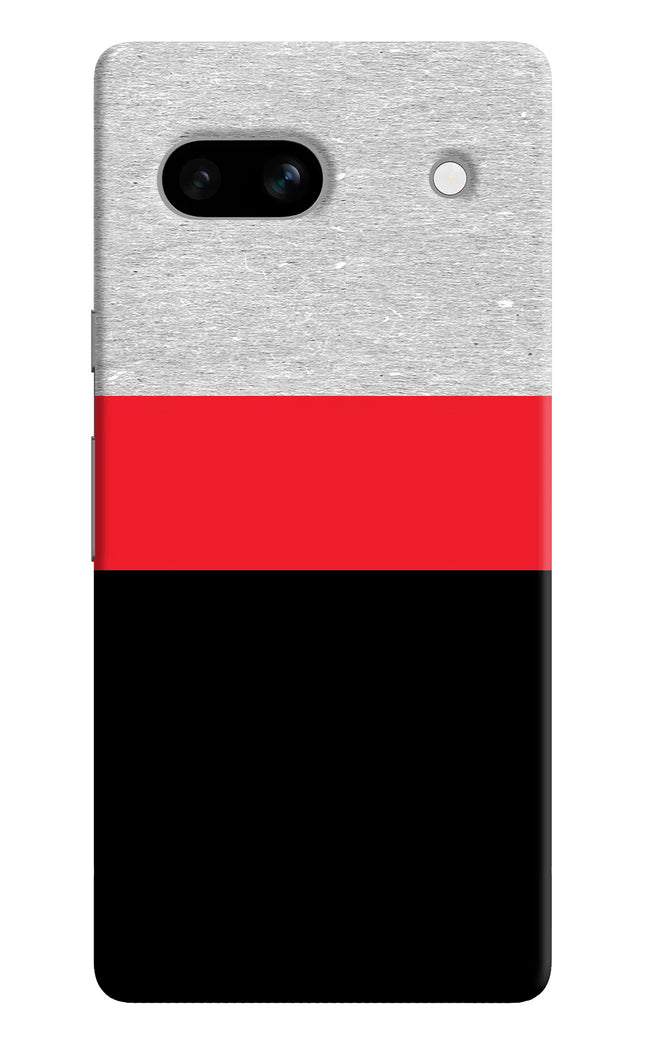 Tri Color Pattern Google Pixel 7A Hard Case Back Cover by Casekaro