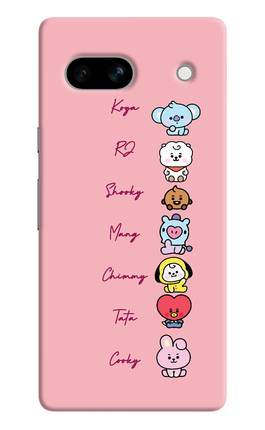 BTS names Google Pixel 7A Hard Case Back Cover by Casekaro