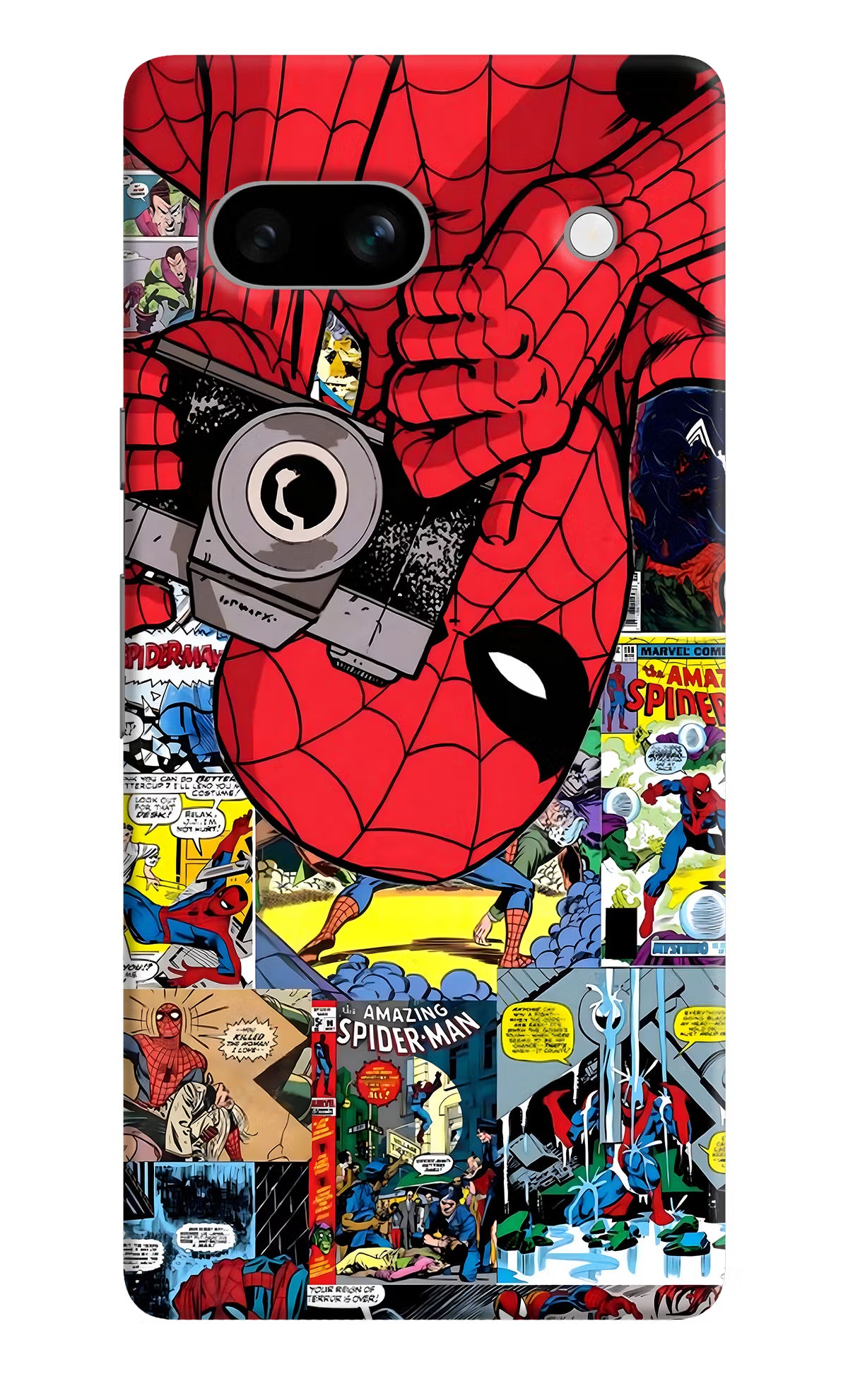 Spider Man Google Pixel 7A Hard Case Back Cover by Casekaro