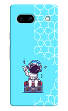 Cute Astronaut Chilling Google Pixel 7A Hard Case Back Cover by Casekaro