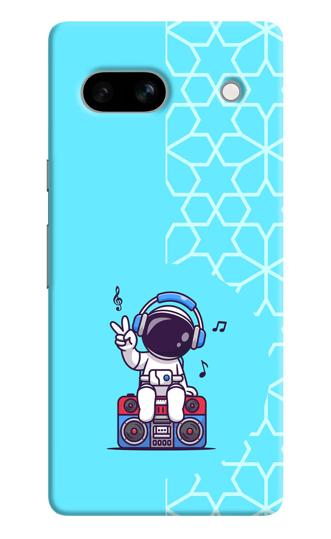 Cute Astronaut Chilling Google Pixel 7A Hard Case Back Cover by Casekaro