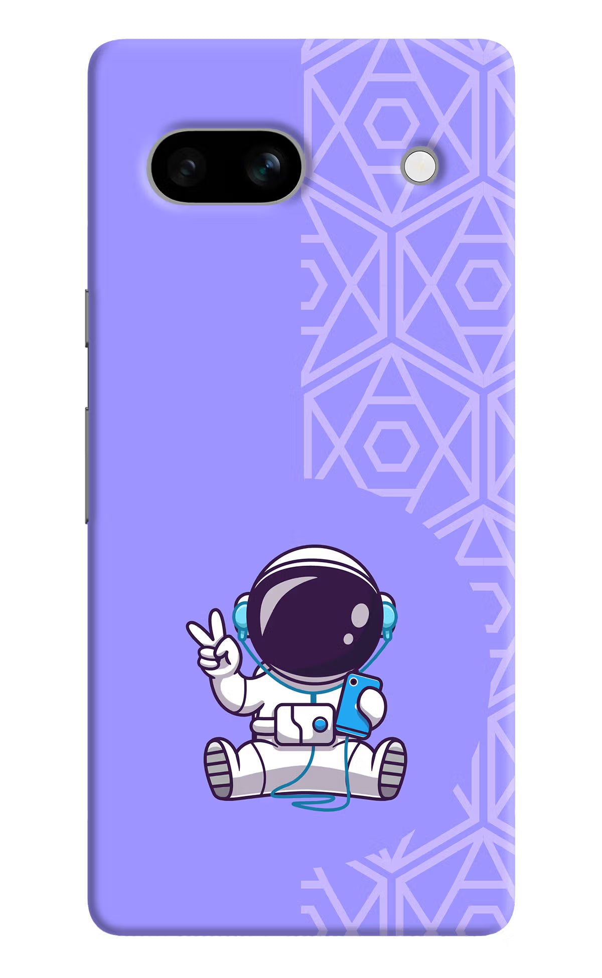 Cute Astronaut Chilling Google Pixel 7A Hard Case Back Cover by Casekaro