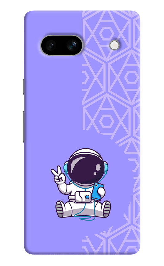 Cute Astronaut Chilling Google Pixel 7A Hard Case Back Cover by Casekaro