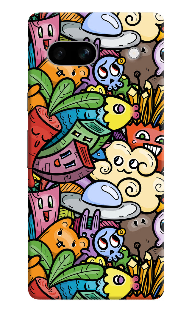 Veggie Doodle Google Pixel 7A Hard Case Back Cover by Casekaro