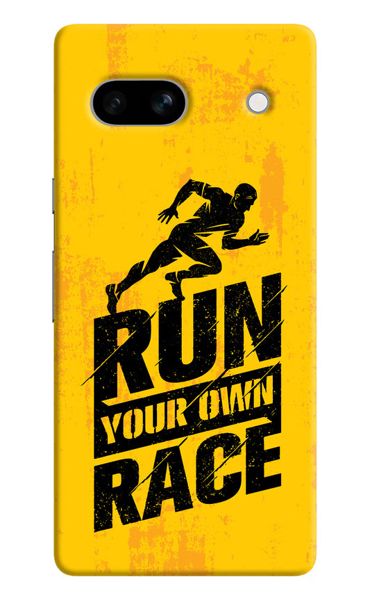 Run Your Own Race Google Pixel 7A Hard Case Back Cover by Casekaro