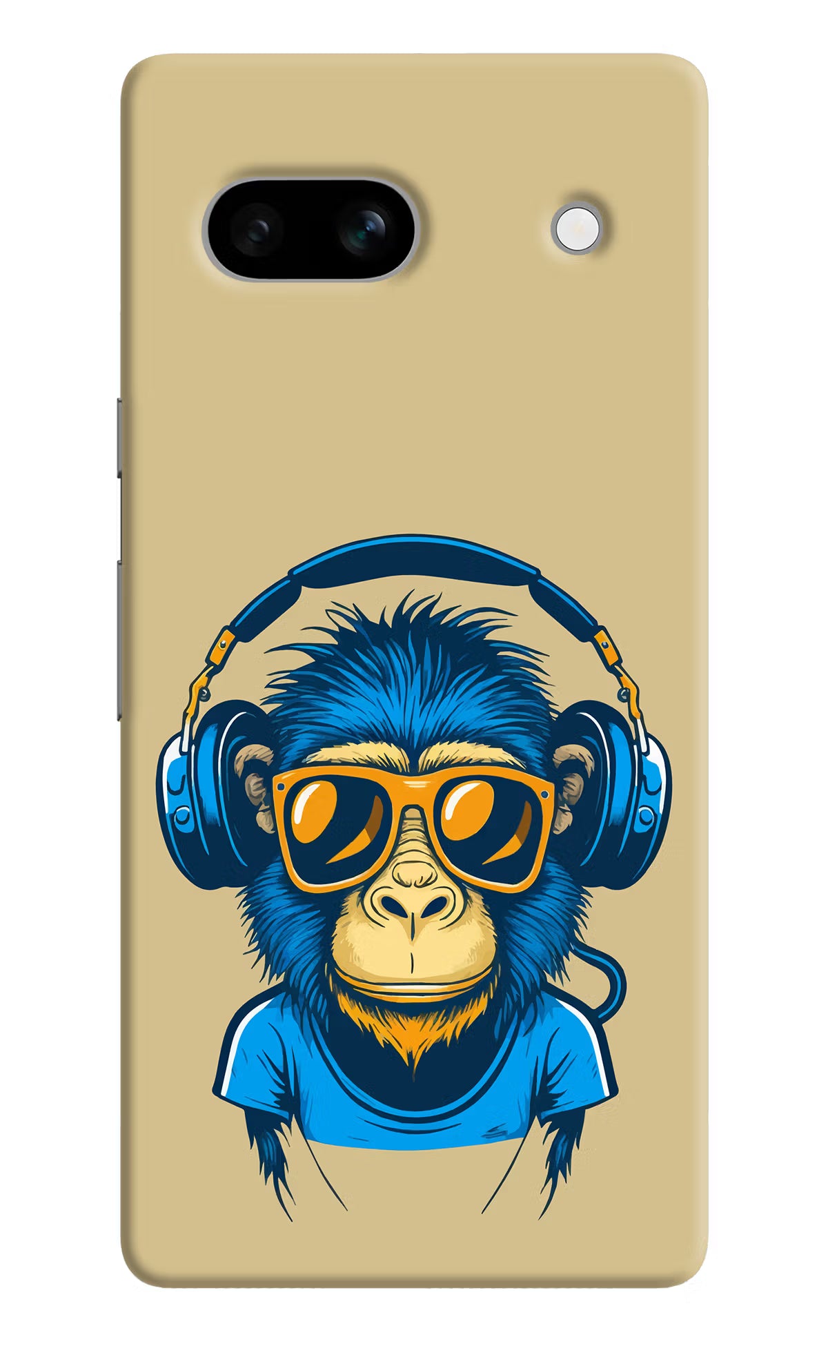 Monkey Headphone Google Pixel 7A Hard Case Back Cover by Casekaro